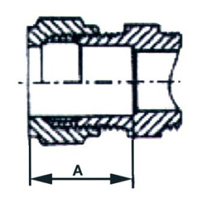 Raccord à olive droit F3/8" x tube 8mm- DIFF - 601607  - (X2)
