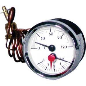Thermomanomètre 0 à 120°C - 0 à 6b- DIFF - 606017