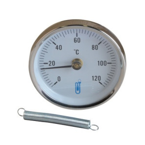Thermomètre d'applique, Ø 80mm, 0/120°C- DIFF - 606053