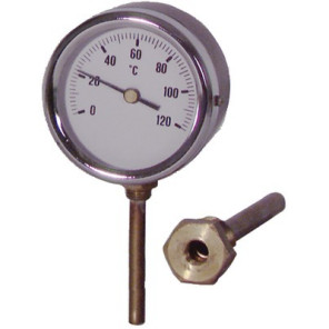 Thermomètre rond, Ø 80mm, plongeur verti- DIFF - 606079