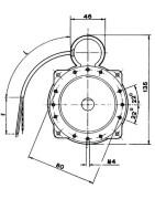 Bride d'adaptation pour moteur NEMA 2/N2/F4- DIFF pour De Dietrich Chappée - S50036914