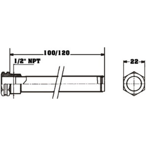 Kit doigt de gant Ø1/2"x100mm int10mm- DIFF - 703493