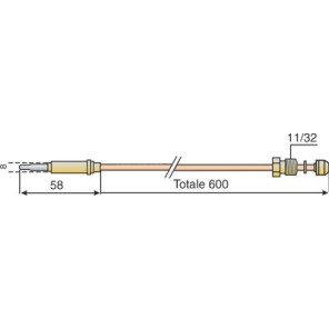 Thermocouple sans plaque- DIFF pour De Dietrich Chappée - 95365380