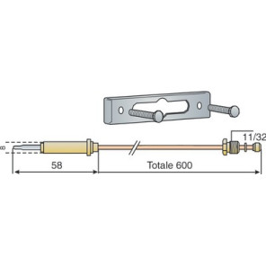 Thermocouple avec plaque- DIFF pour De Dietrich Chappée - 84068984