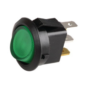 Interrupteur unipolaire Ø23 lumineux ver- GEMINOX - 87168249040