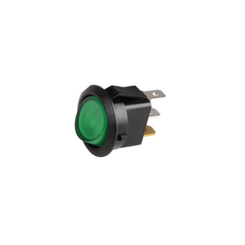 Interrupteur unipolaire Ø23 lumineux ver- GEMINOX - 87168249040