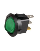 Interrupteur unipolaire Ø23 lumineux ver- GEMINOX - 87168249040
