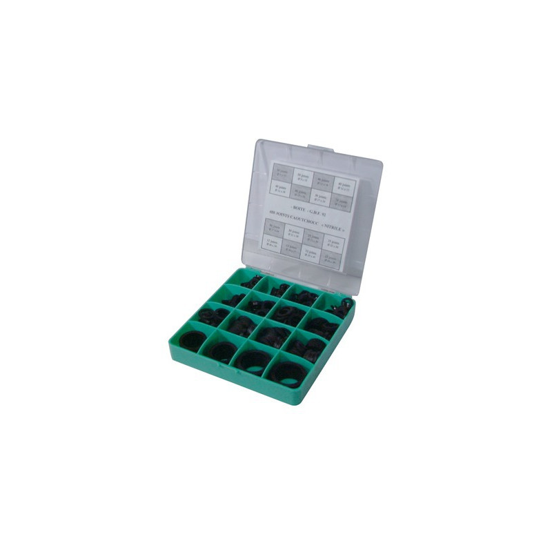 Coffret de 480 joints plats caoutchouc G.D.F.92- DIFF - 901366