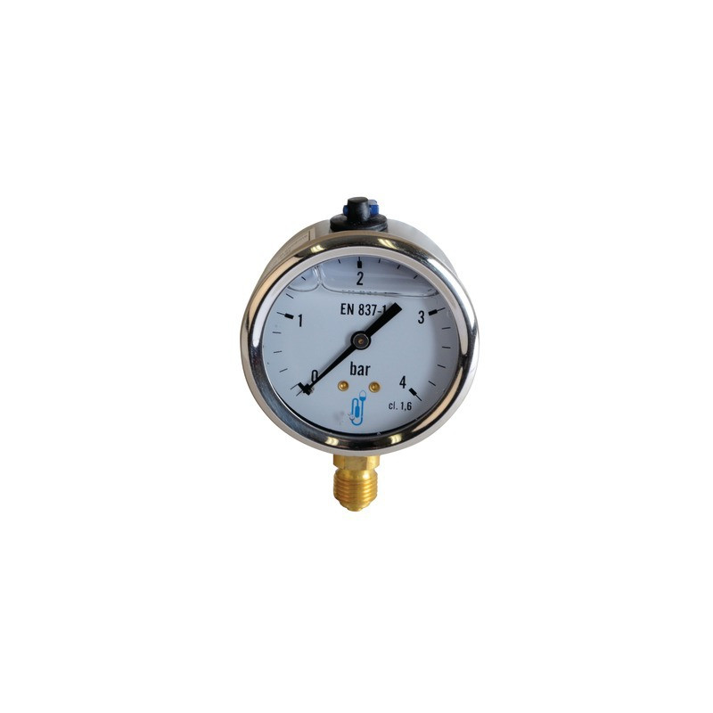 Manomètre inox, glycérine Ø 63mm, 0/4bar- DIFF - 901401