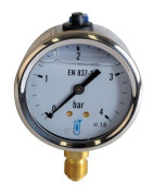 Manomètre inox, glycérine Ø 63mm, 0/4bar- DIFF - 901401 Manomètre inox, glycérine Ø 63mm, 0/4bar- DIFF - 901401