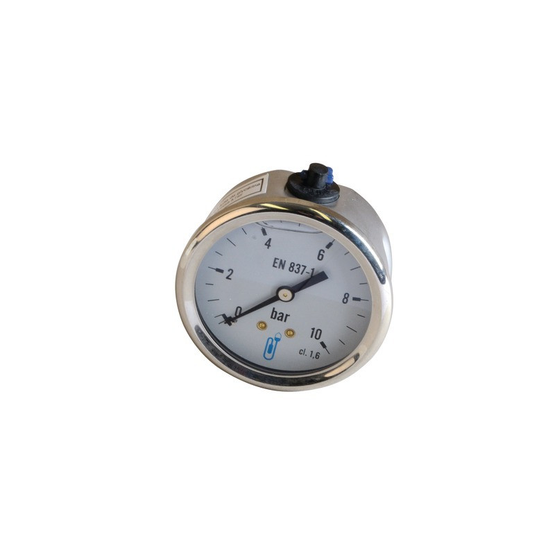 Manomètre inox, glycérine Ø 63mm, 0/10ba- DIFF - 901405