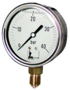 Manomètre inox, glycérine Ø 63mm, 0/40b- DIFF - 901411