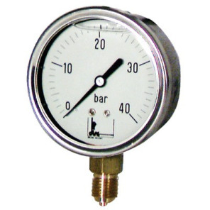 Manomètre inox, glycérine Ø 63mm, 0/25b- DIFF - 901413