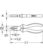 Pince universelle à poignées bi-composants, L. 165 mm- KS TOOLS - 115.1020