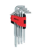 Jeu de clés mâles coudées Torx, longues, 10 pcs- KS TOOLS - 151.4880