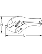 Cisaille pour tubes plastiques à retour de lames automatique, Ø0 - 42 mm- KS TOOLS - 222.0005 Cisaille pour tubes plastiques à retour de lames automatique, Ø0 - 42 mm- KS TOOLS - 222.0005