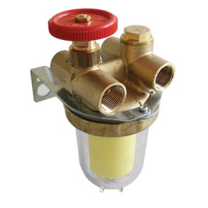 Filtre fioul 2 conduites avec robinet- OVENTROP - 2120261+2127500