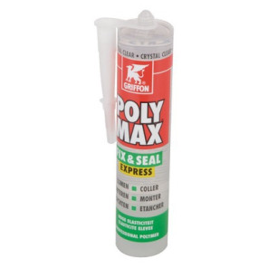 Mastic d'étanchéité POLY MAX® FIX&SEAL EXPRESS Crystal 300G- GRIFFON - 6150452