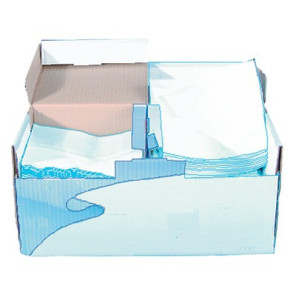 Papier d'essuyage non tissé turquoise bo- DIFF - 904625  - (X200)