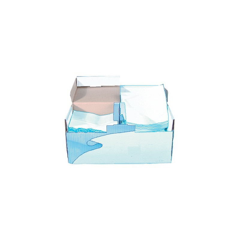 Papier d'essuyage non tissé turquoise bo- DIFF - 904625  - (X200)