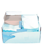 Papier d'essuyage non tissé turquoise bo- DIFF - 904625  - (X200)