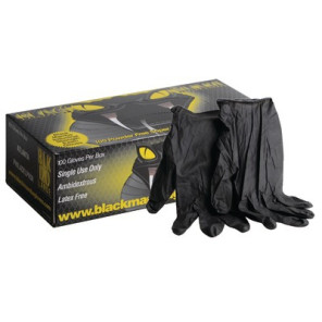 Gants nitrile jetable noir XL T9/10- BLACK MAMBA - BLACKMAMBXLT9/10  - (X100)