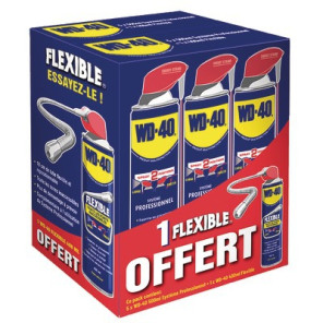Pack promotionnel 5x 500 ml Système Professionnel + 1 x Flexible WD-40 400ml- WD40 - 33830/FOC  - (X6)