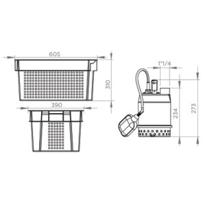 Pompe vide-cave submersible Kit d'Urgence SANISUB STEEL- SFA - SANISUBSTEEL-101