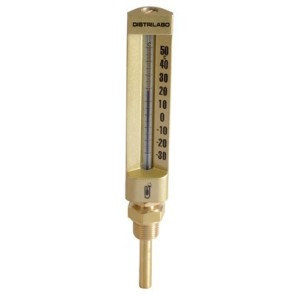 Thermomètre industriel droit, plongeur 63mm, 0/120°C- DIFF - 906714