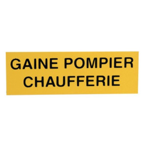 Étiquette rigide gaine pompier chaufferie- DIFF - 907039