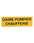 Étiquette rigide gaine pompier chaufferie- DIFF - 907039