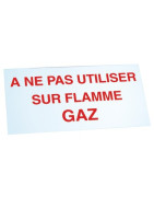 Étiquette rigide ne pas utiliser sur flamme gaz- DIFF - 907042