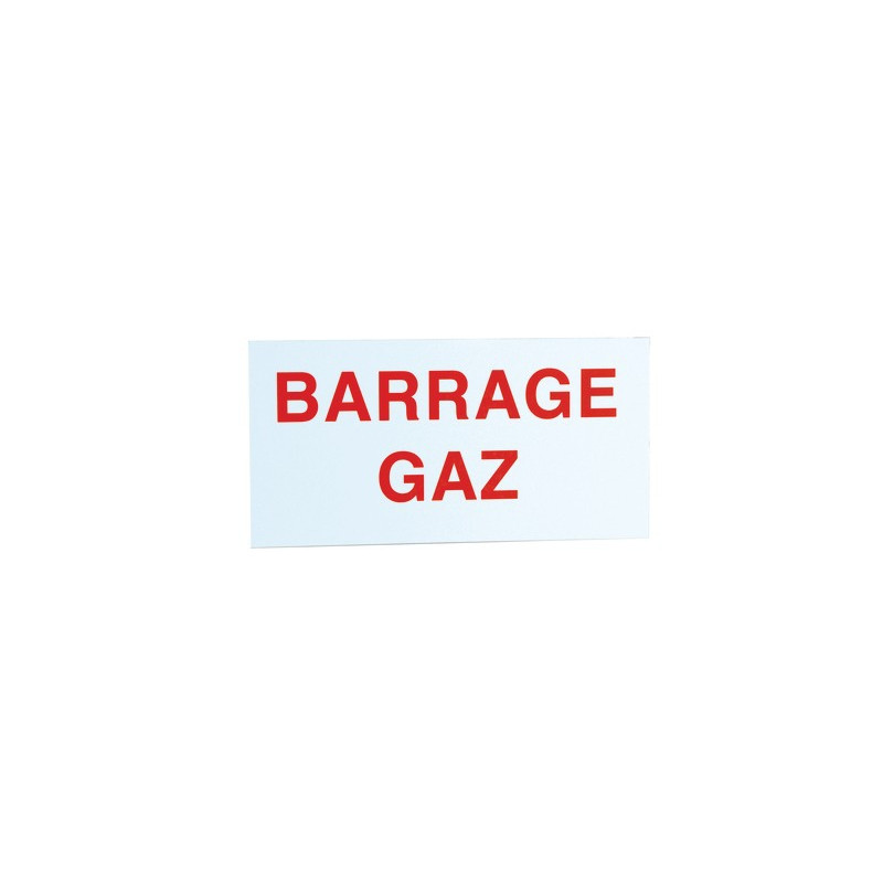Étiquette rigide barrage gaz- DIFF - 907052