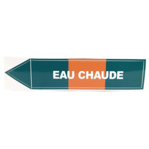 Étiquette souple adhésive eau chaude- DIFF - 907070  - (X10)