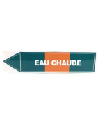 Étiquette souple adhésive eau chaude- DIFF - 907070  - (X10)