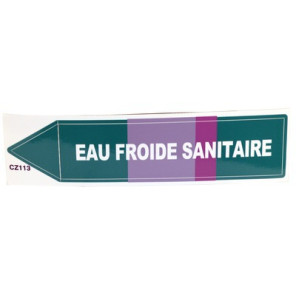Étiquette souple adhésive eau froide sanitaire- DIFF - 907074  - (X10)