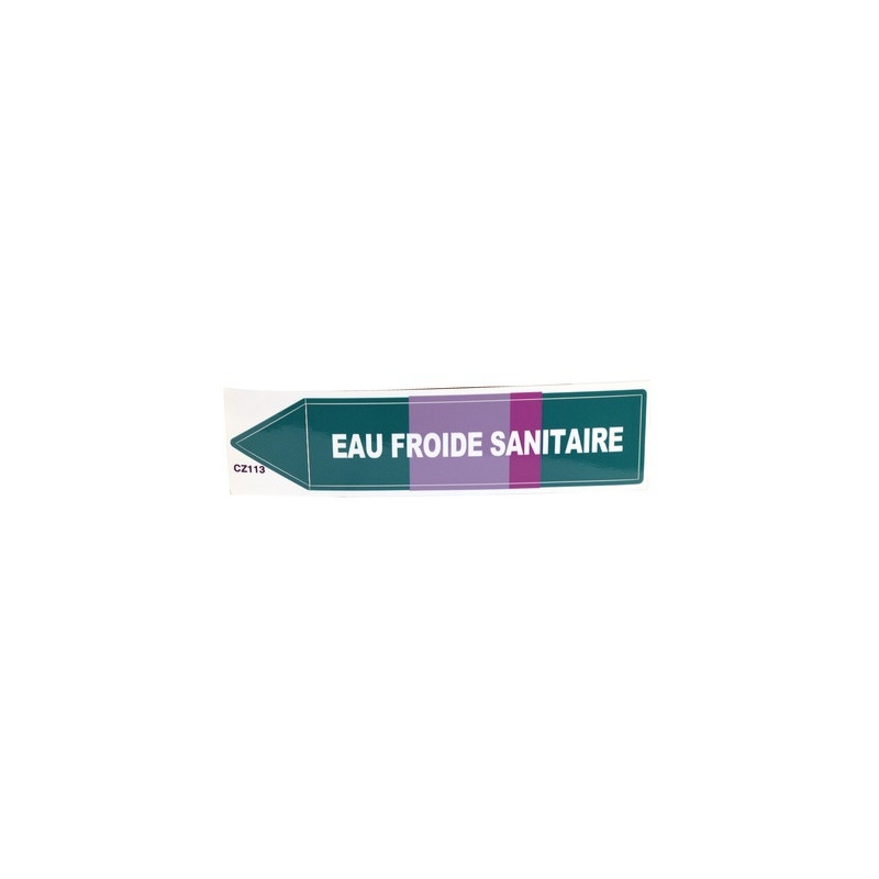 Étiquette souple adhésive eau froide sanitaire- DIFF - 907074  - (X10)