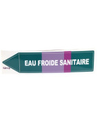 Étiquette souple adhésive eau froide sanitaire- DIFF - 907074  - (X10)
