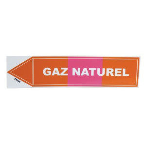 Étiquette souple adhésive gaz naturel- DIFF - 907084  - (X10)