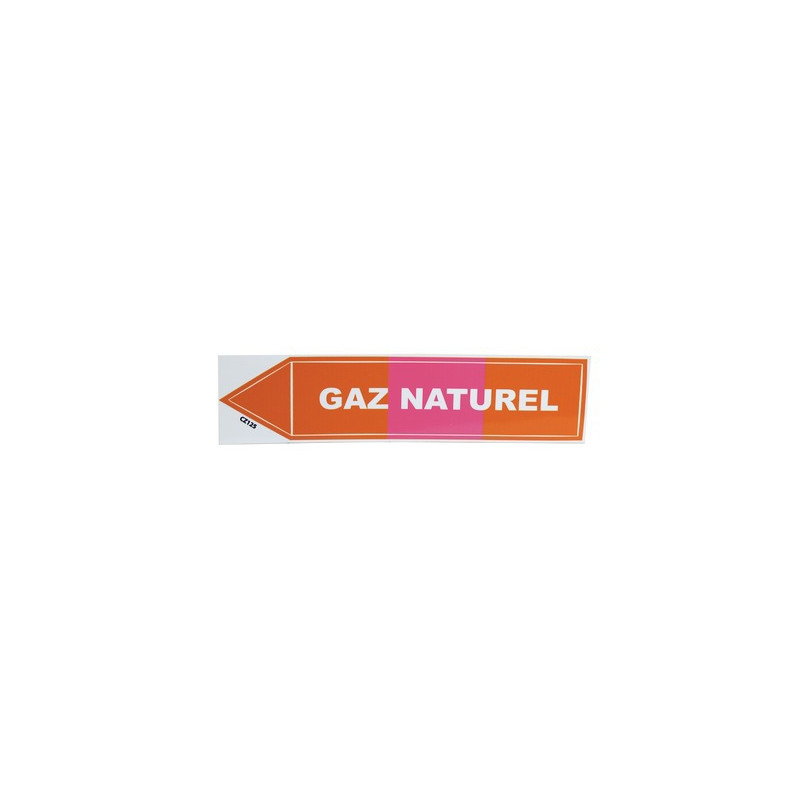 Étiquette souple adhésive gaz naturel- DIFF - 907084  - (X10)