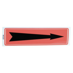 Étiquette souple adhésive flèche fond rouge- DIFF - 907087  - (X10)