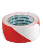 Ruban adhésif de signalisation rouge/blanc 50mm x 33m- DIFF - 907124