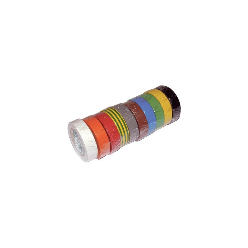 Ruban adhésif PVC isolant coloris variés- DIFF - 907125  - (X10)