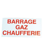 Étiquette rigide barrage gaz chaufferie- DIFF - 907149