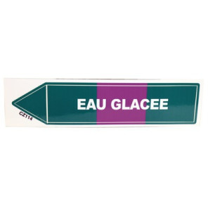 Étiquette souple adhésive eau glacée- DIFF - 907152  - (X10)