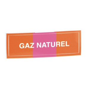 Étiquette souple adhésive gaz naturel- DIFF - 907250  - (X10)