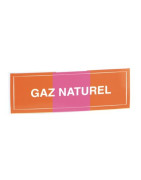 Étiquette souple adhésive gaz naturel- DIFF - 907250  - (X10)