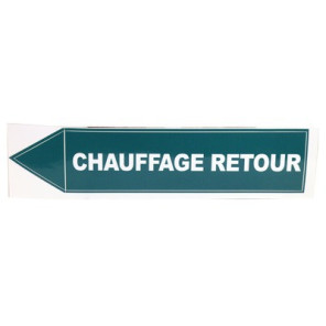 Étiquette souple adhésive chauffage retour- DIFF - 907281  - (X10)