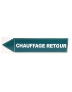 Étiquette souple adhésive chauffage retour- DIFF - 907281  - (X10)