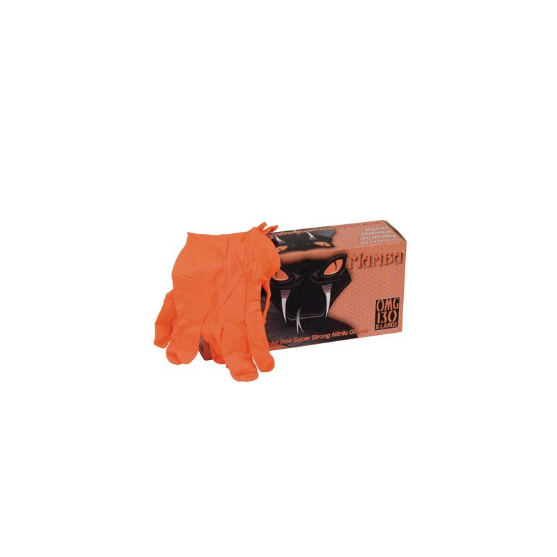 Gants nitriles jetables BLACK MAMBA oranges- BLACK MAMBA - BLACKMAMBA ORANGE TXL  - (X100)